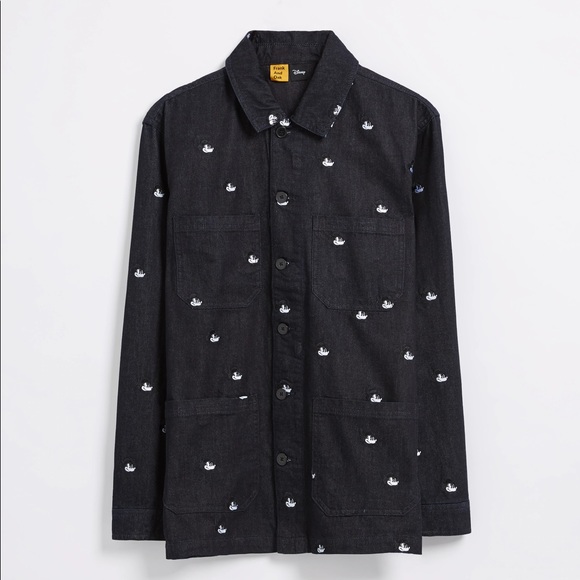 Frank and Oak Mickey Mouse denim shirt jacket - Picture 5 of 6